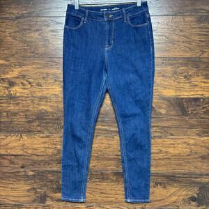 Old Navy Women's Super Skinny Jeans - High Rise Dark Wash Denim - 28x29" Size 6